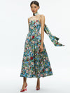 GLYNIS SPAGHETTI STRAP SCARF MIDI DRESS-ALICE + OLIVIA