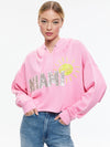 SUNNY BOXY CROPPED HOODIE-BALLET SLIPPER-ALICE + OLIVIA