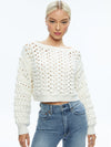 ALLENE CABLE KNIT CREWNECK-ECRU-ALICE + OLIVIA