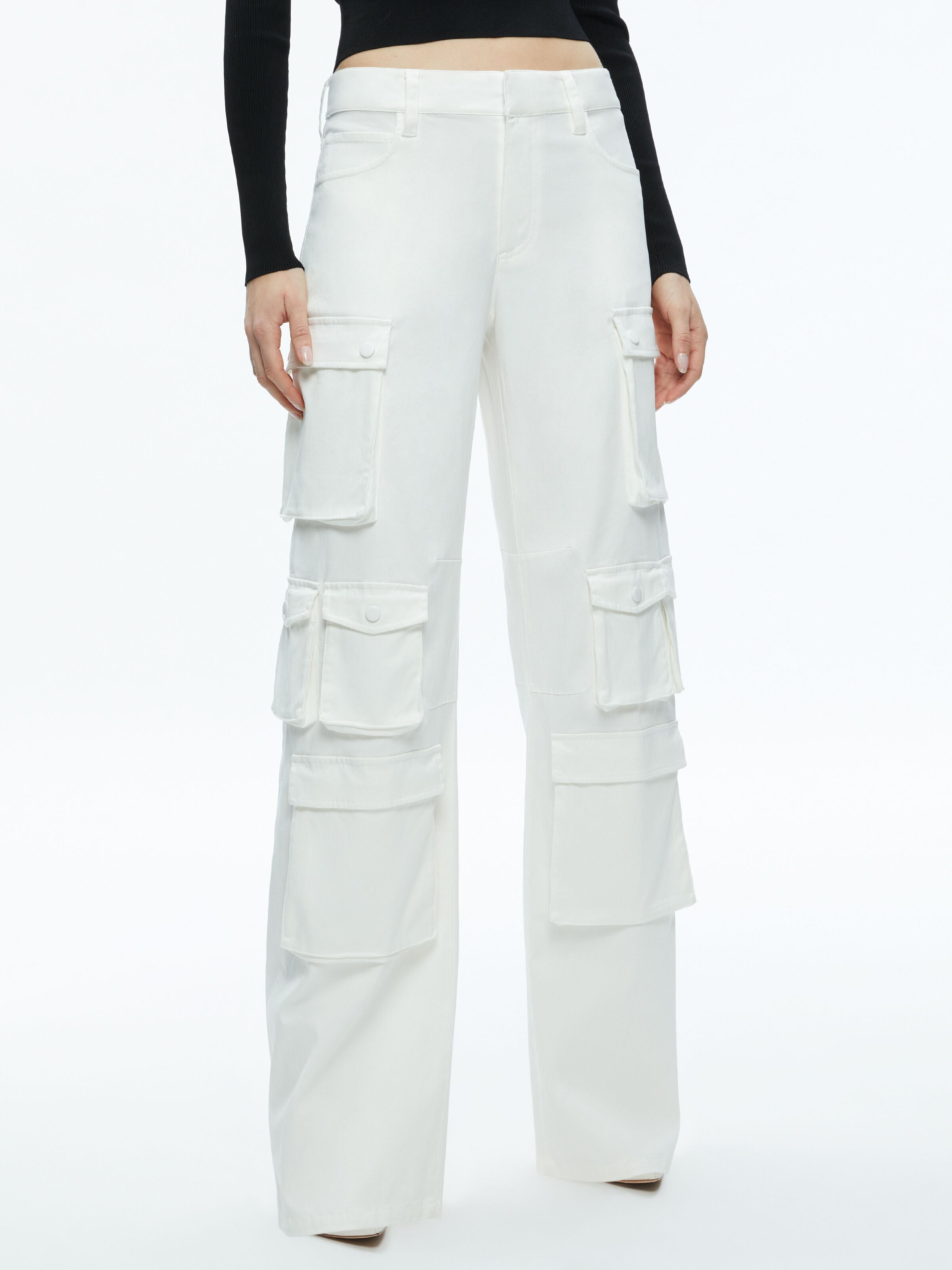 OLYMPIA MID RISE BAGGY CARGO PANTS