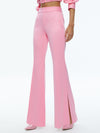 DANETTE HIGH RISE FLARE SLIT TROUSER-CHERRY BLOSSOM-ALICE + OLIVIA