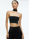 RAYA MOCK NECK RACERBACK CROPPED PULLOVER-ALICE + OLIVIA