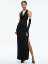 ELECTRA COWL NECK MAXI DRESS-Black-ALICE + OLIVIA