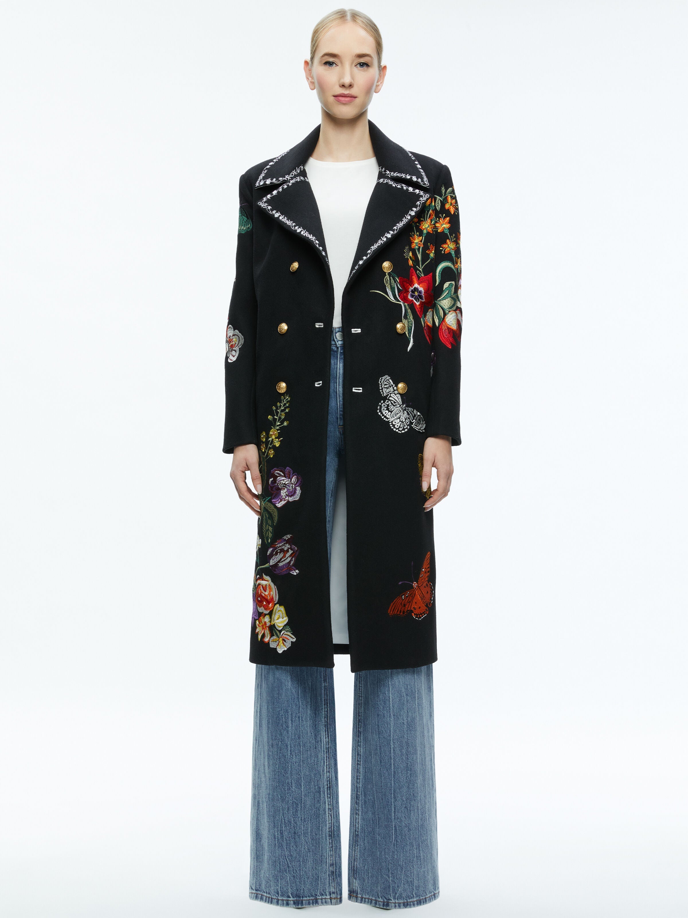 NICHOLAS EMBROIDERED OVERSIZED COAT