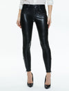 CAMMY VEGAN LEATHER ULTRA LOW RISE MOTO PANT-Black-ALICE + OLIVIA
