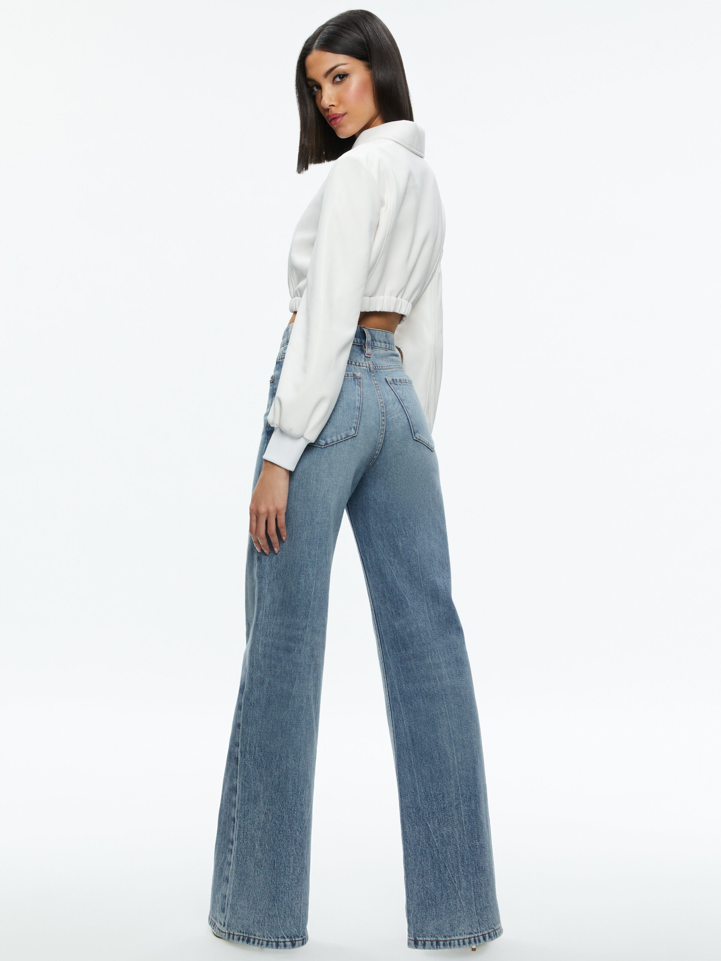 DELLA CROPPED VEGAN LEATHER JACKET-OFF WHITE-ALICE + OLIVIA