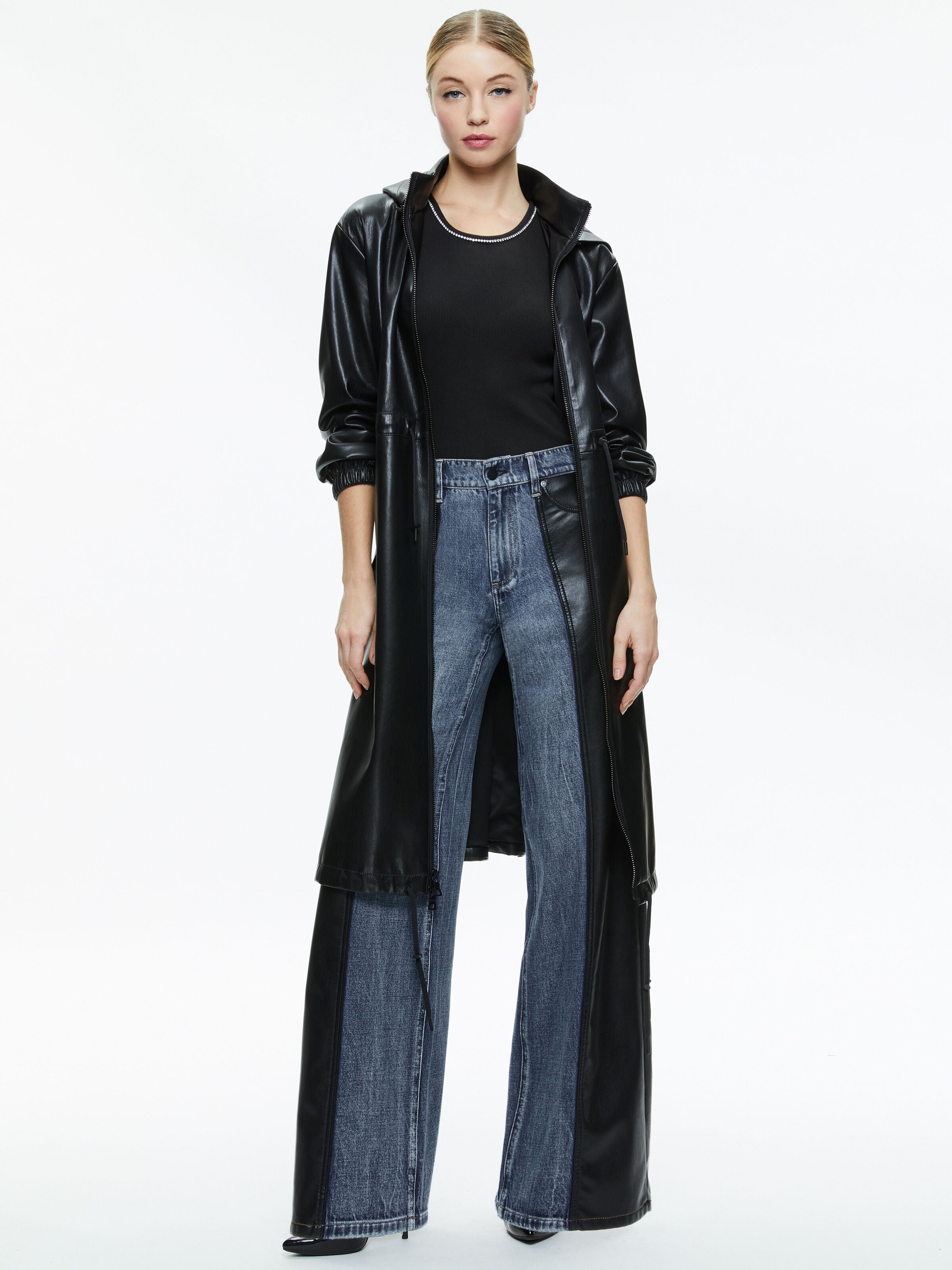 SIMSON VEGAN LEATHER WINDBREAKER-ALICE + OLIVIA