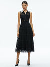 ANAYA EMBELLISHED COLLAR LACE MIDI DRESS-Black-ALICE + OLIVIA