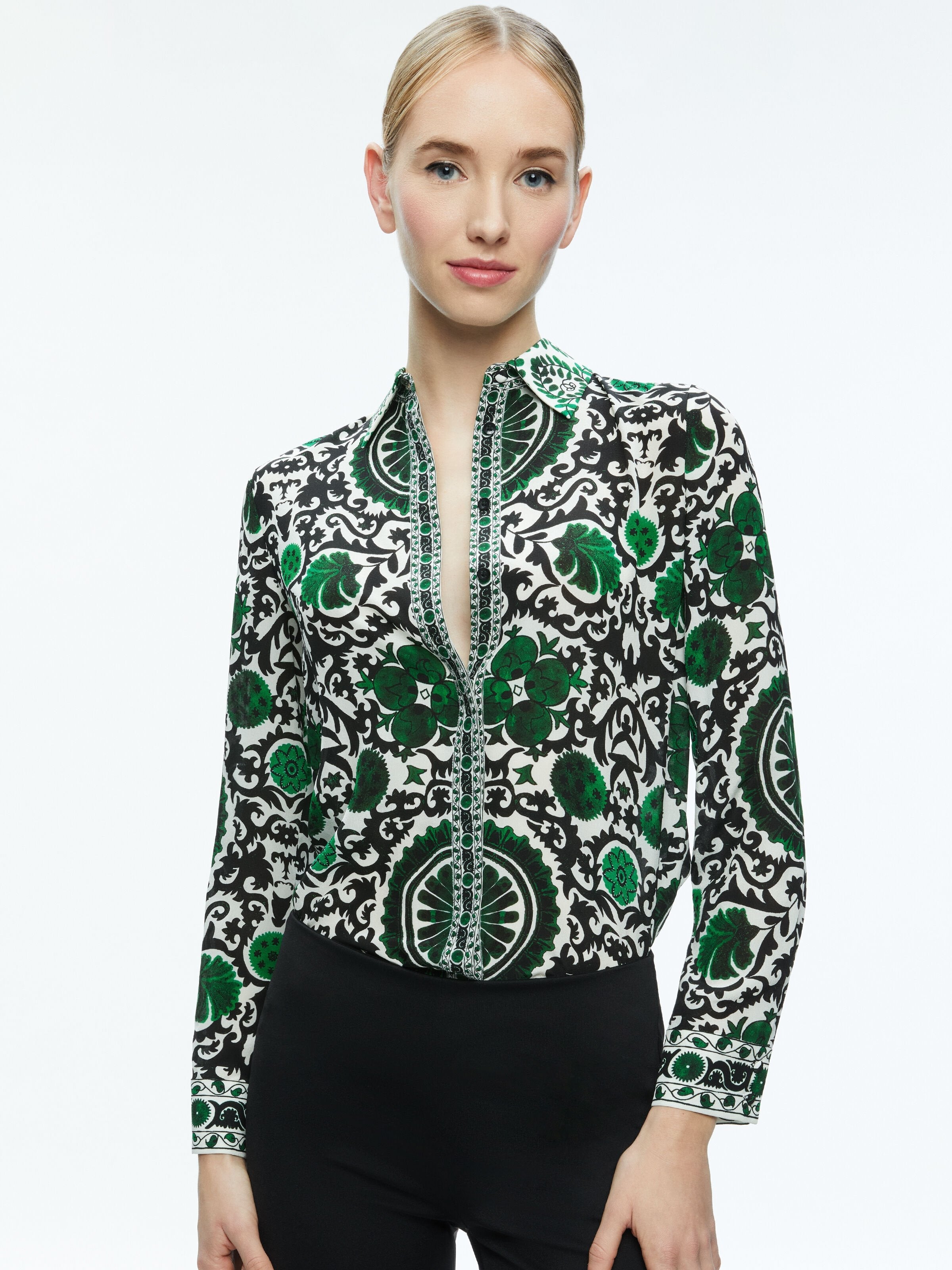 WILLA SILK BLOUSE-ALICE + OLIVIA