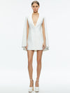 ESTHER EMBELLISHED CAPE BLAZER DRESS-OFF WHITE-ALICE + OLIVIA