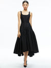 DIANA SLEEVELESS STRUCTURED MIDI DRESS-Black-ALICE + OLIVIA