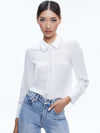 WILLA EMBELLISHED PLACKET TOP-ALICE + OLIVIA