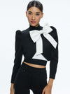 ADDISON BOW JACKET-ALICE + OLIVIA