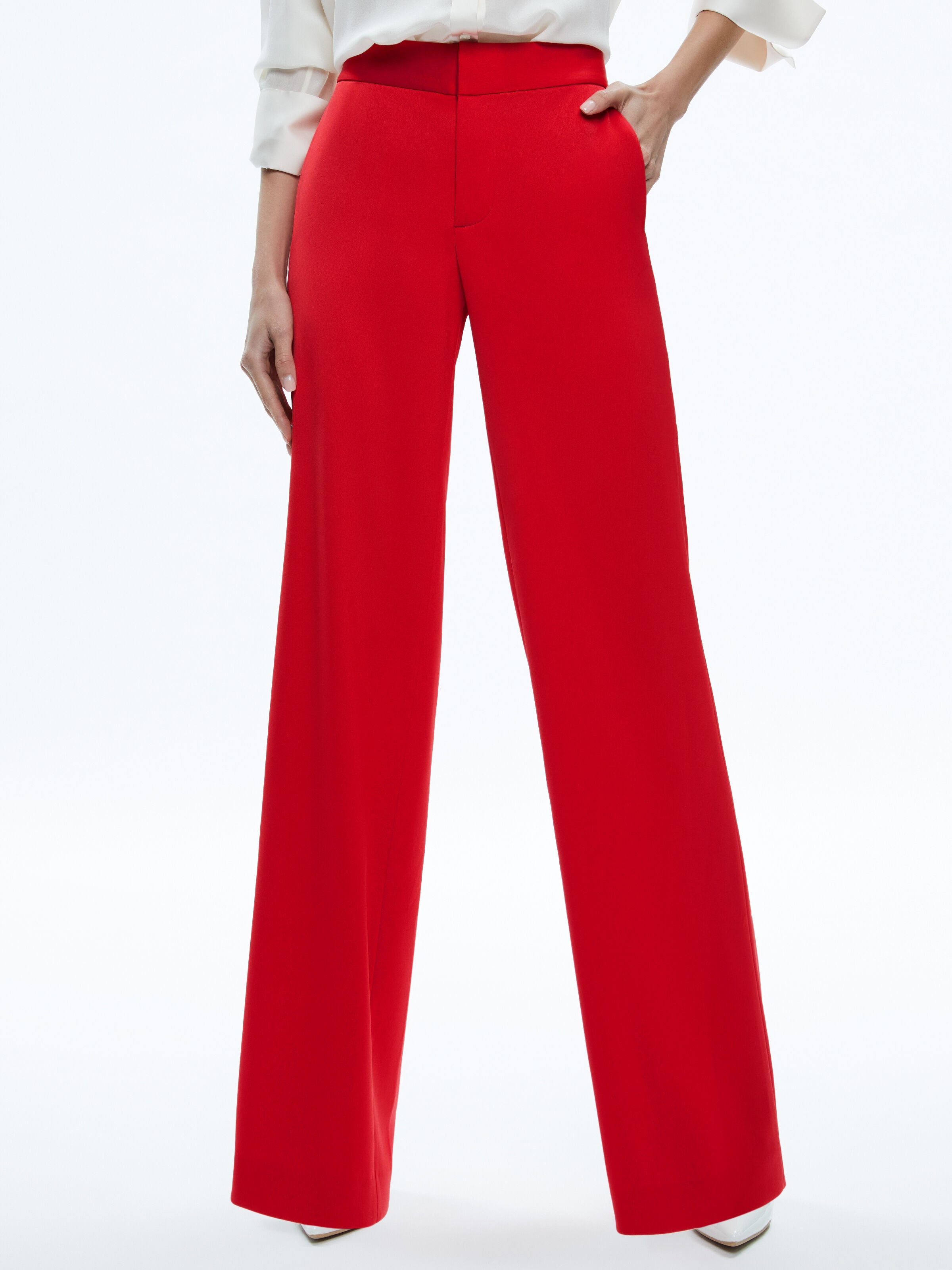 CALVIN WIDE LEG BAGGY TROUSER-ALICE + OLIVIA