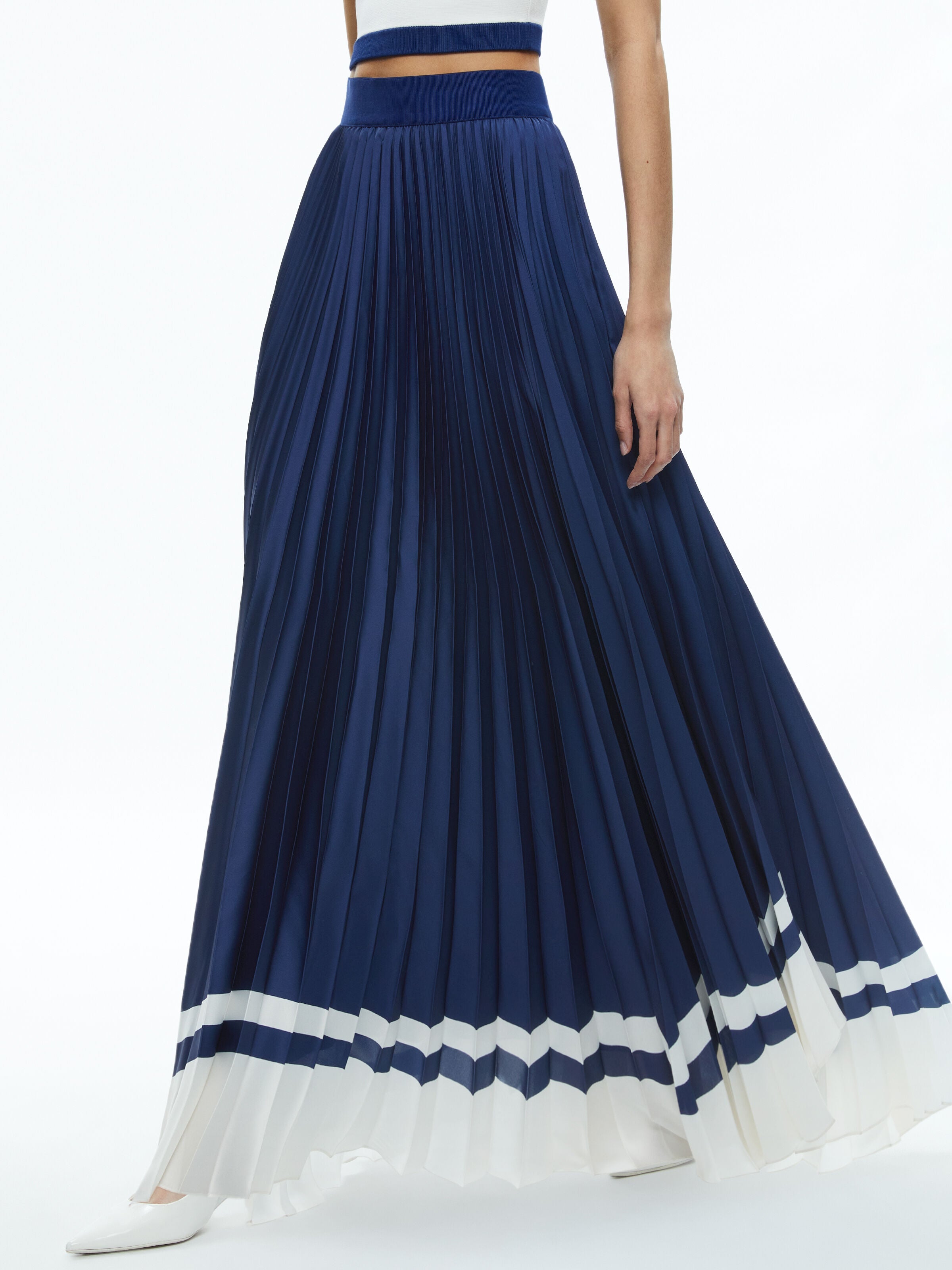 KATZ PLEATED MAXI SKIRT-ALICE + OLIVIA