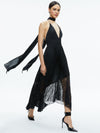HANNAH HALTER MAXI DRESS-Black-ALICE + OLIVIA
