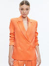 SANTOS DOUBLE BREASTED BOYFRIEND BLAZER-CORAL-ALICE + OLIVIA