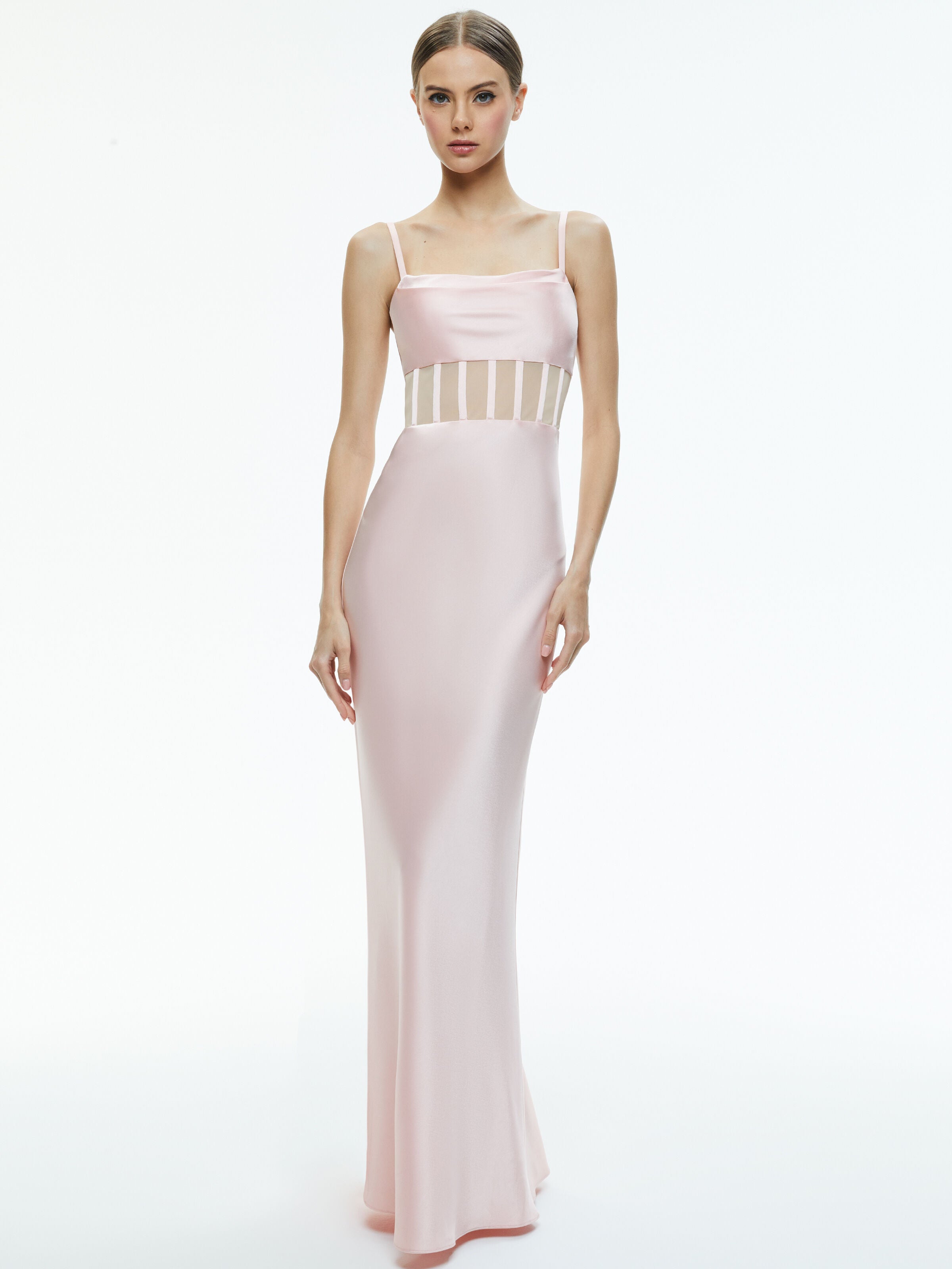VALENTINA DRAPED CORSET MAXI DRESS-ALICE + OLIVIA