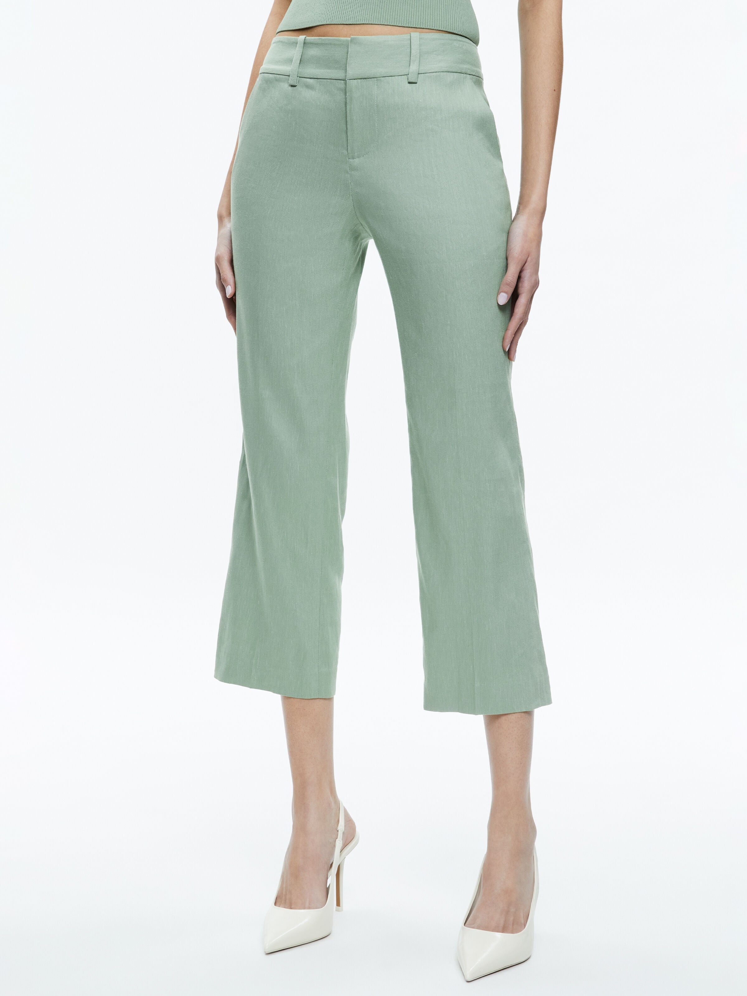 JANIS LOW RISE CROPPED FLARE PANT-ALICE + OLIVIA