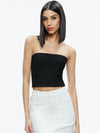 ALISON FULL LENGTH TUBE TOP-Black-ALICE + OLIVIA