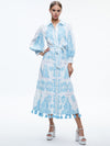 SHIRA EMBROIDERED MIDI TIERED DRESS-OFF WHITE/SPRING SKY-ALICE + OLIVIA