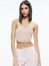 CERESI EMBELLISHED SPAGHETTI STRAP TOP-OFF WHITE-ALICE + OLIVIA