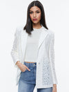 JUDITH SHEER LACE SHAWL COLLAR BLAZER-OFF WHITE-ALICE + OLIVIA