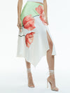 HARMONY DRAPEY SLIT ASYMMETRIC SKIRT-DREAM LIFE SHARP GREEN-ALICE + OLIVIA