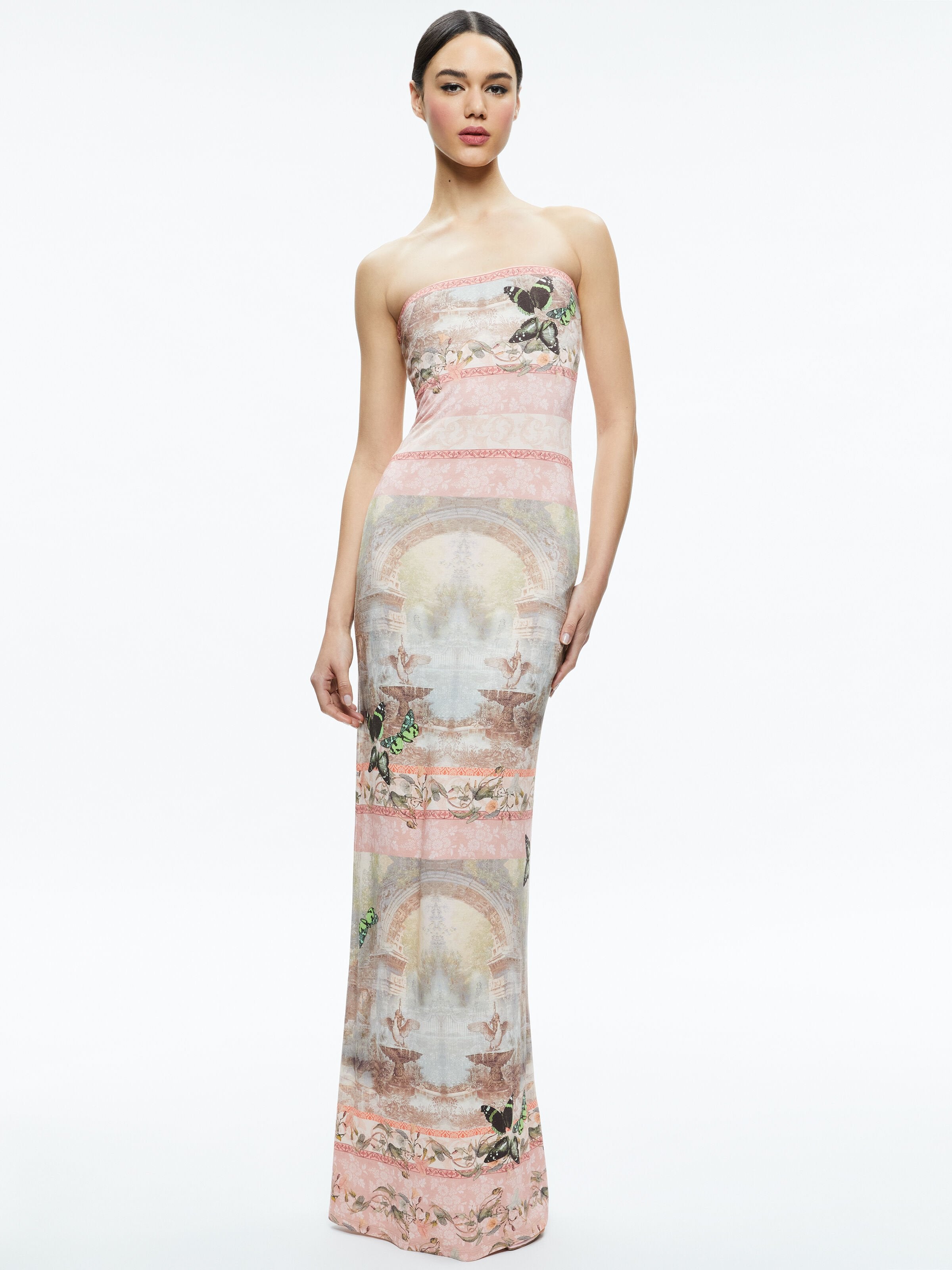 DELORA STRAPLESS MAXI DRESS-ALICE + OLIVIA