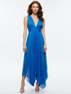 ADRIANNA DPV NK PLTD MAXI DRES-FRENCH BLUE-ALICE + OLIVIA