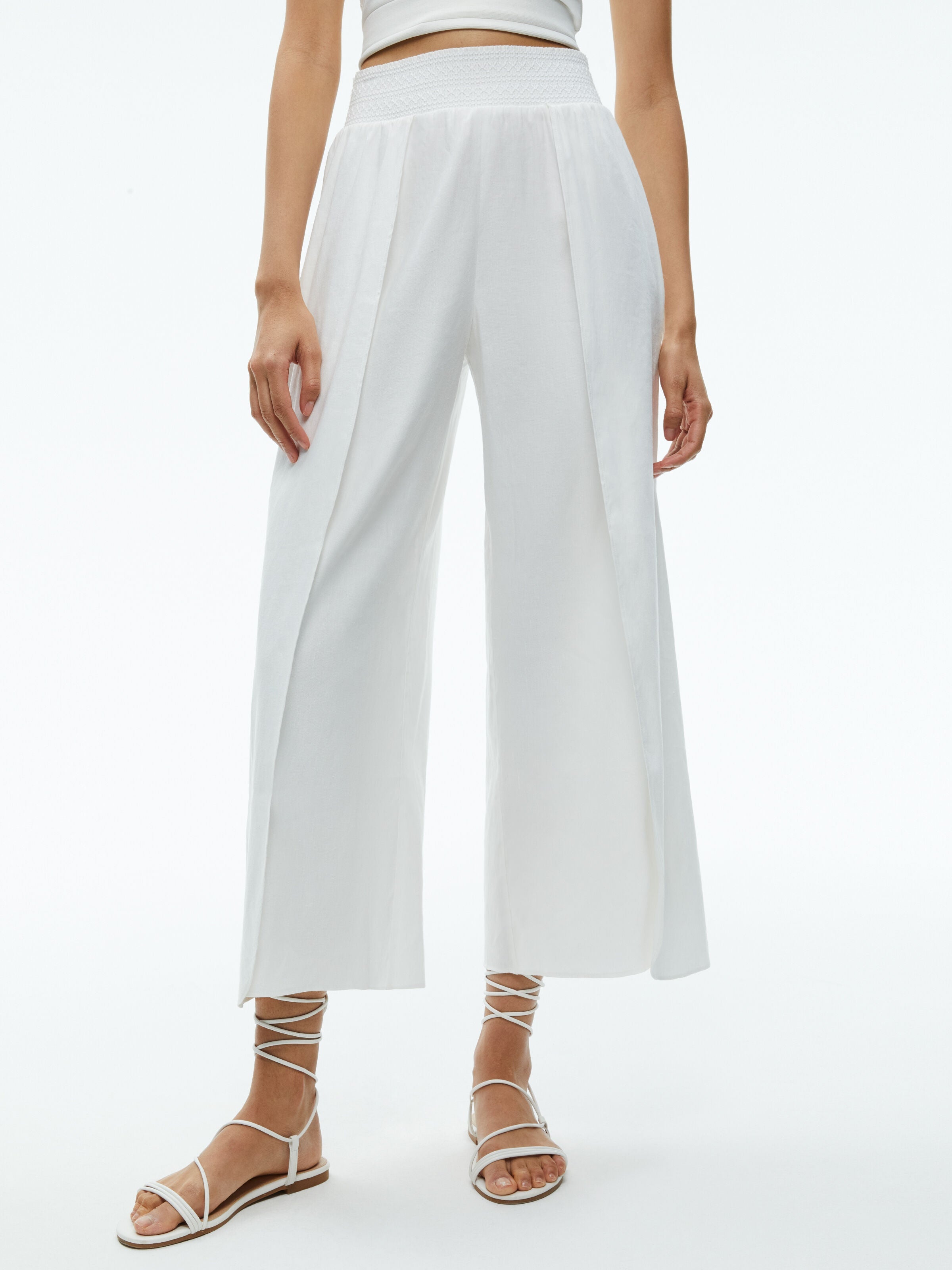 LARISSA ANKL LNGTH PLL UP PANT-Black-ALICE + OLIVIA