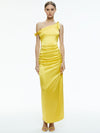 MARILLA OFF THE SHOULDER RUCHED MAXI DRESS-HAPPY YELLOW-ALICE + OLIVIA