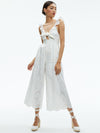 ROSINA TIE FRONT CUTOUT JUMPSUIT-OFF WHITE-ALICE + OLIVIA
