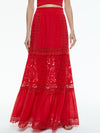 REISE PANELLED MAXI SKIRT-Black-ALICE + OLIVIA