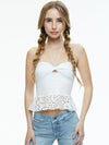 LIVIA HALTER PEPLUM TOP-HAPPY YELLOW-ALICE + OLIVIA