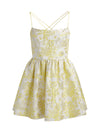 NAT STRAPPY MINI DRESS-HAPPY YELLOW-ALICE + OLIVIA