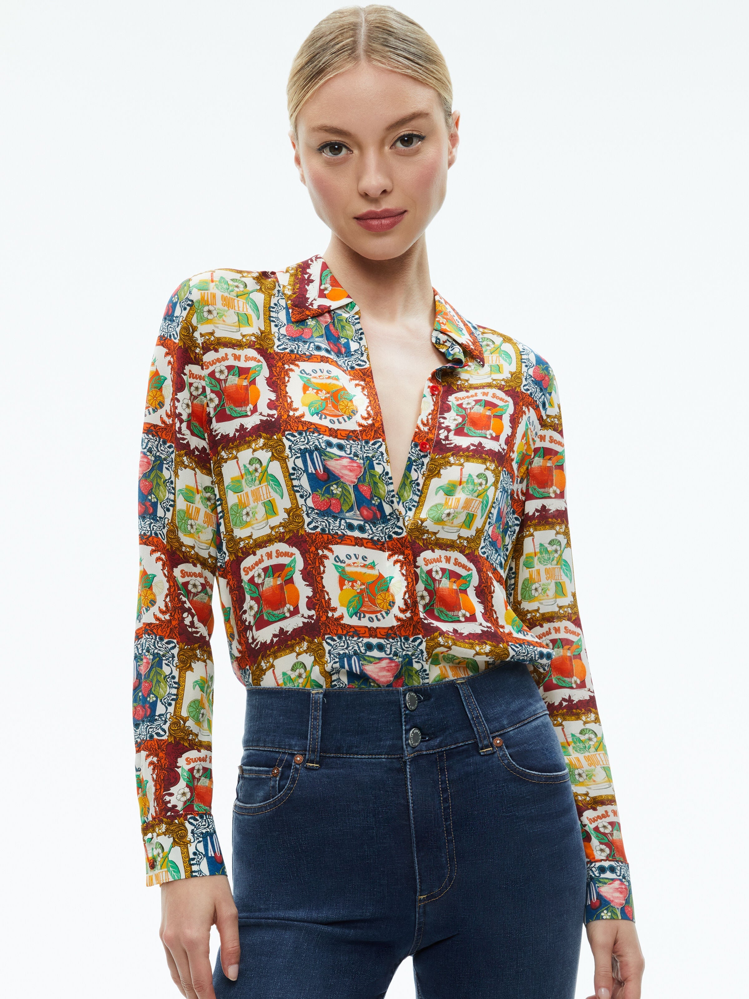 WILLA SILK BLOUSE-ALICE + OLIVIA