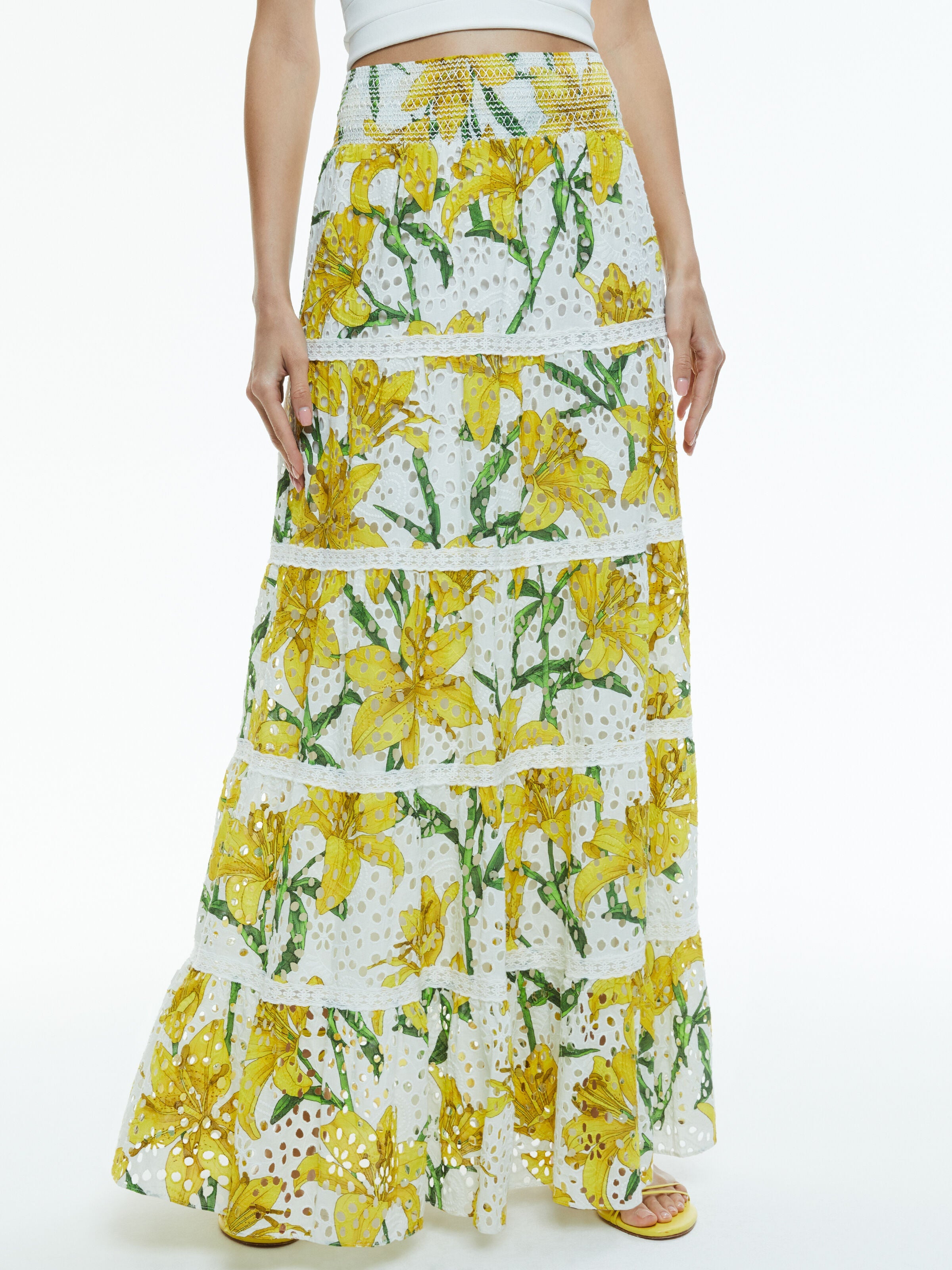 AISHA TIERED MAXI SKIRT-STARGAZER MULTI LG-ALICE + OLIVIA