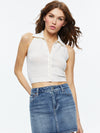 MILES COLLARED TANK-LIGHT MANGO-ALICE + OLIVIA