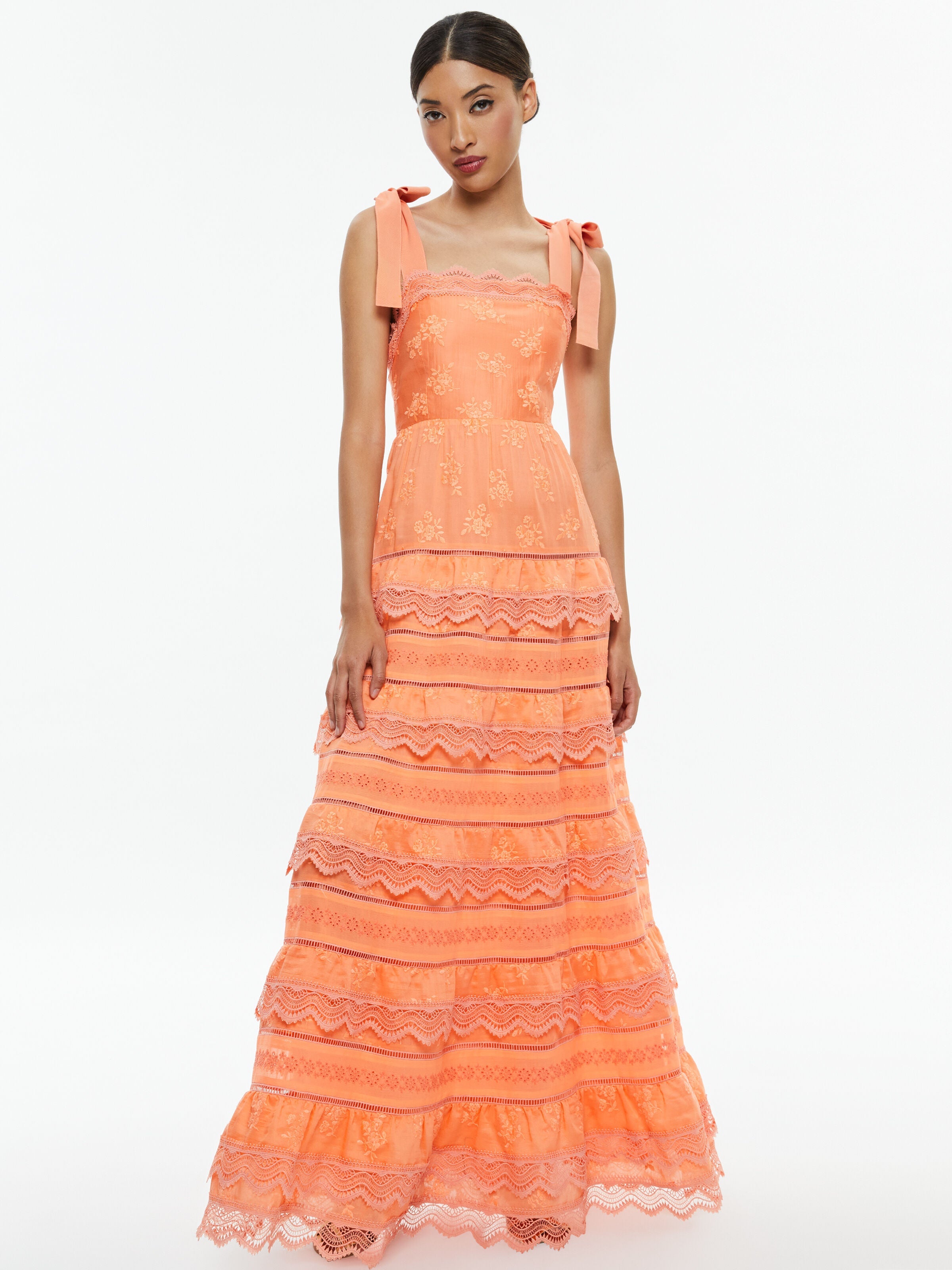 VEGA SLEEVELESS TIERED MAXI DRESS-ALICE + OLIVIA