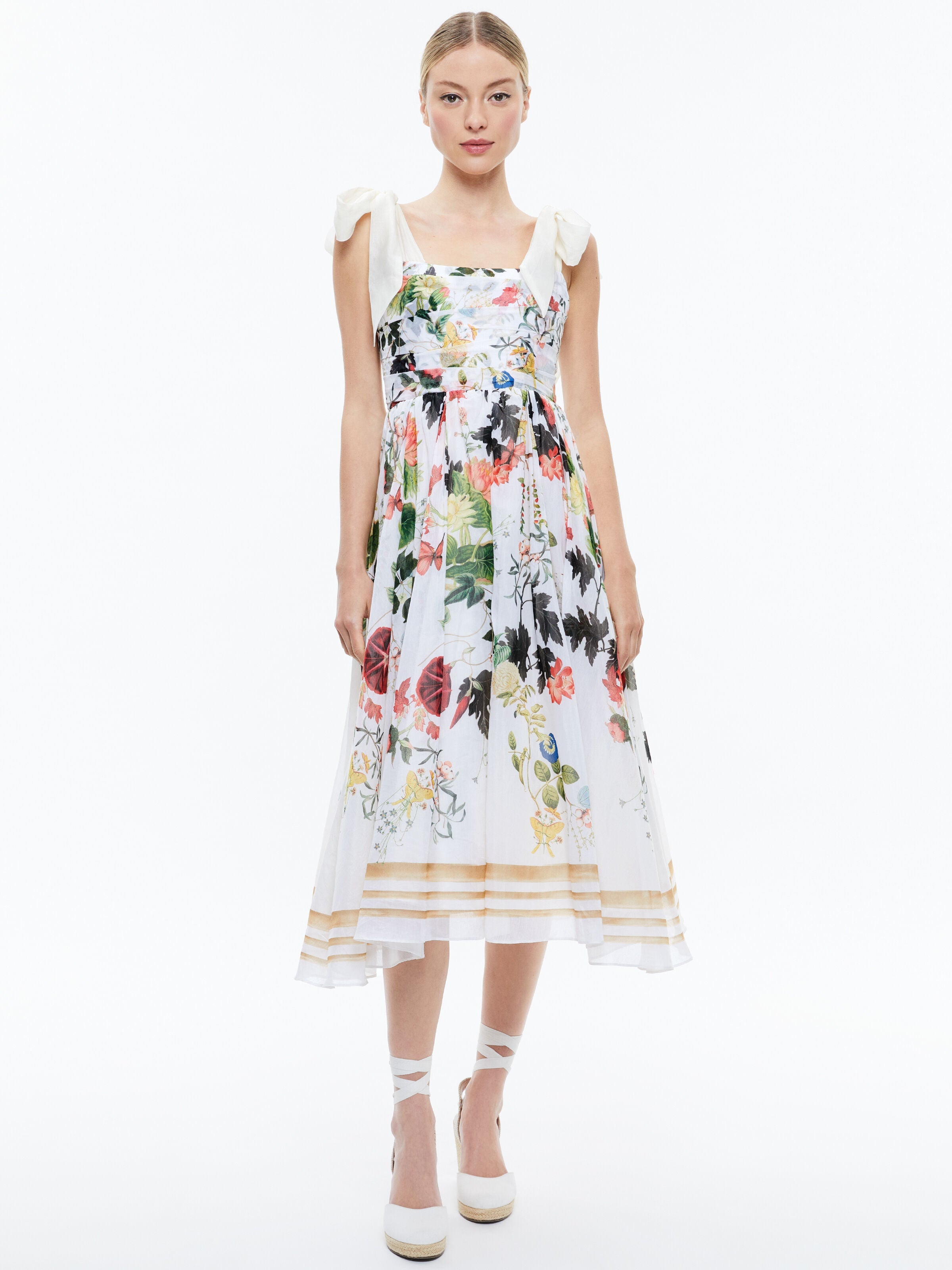 HAVEN FLARED MIDI DRESS-ALICE + OLIVIA