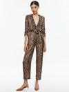 LOUETTA PLEATED TUXEDO JUMPSUIT-CAMEL/BLACK SNAKE-ALICE + OLIVIA