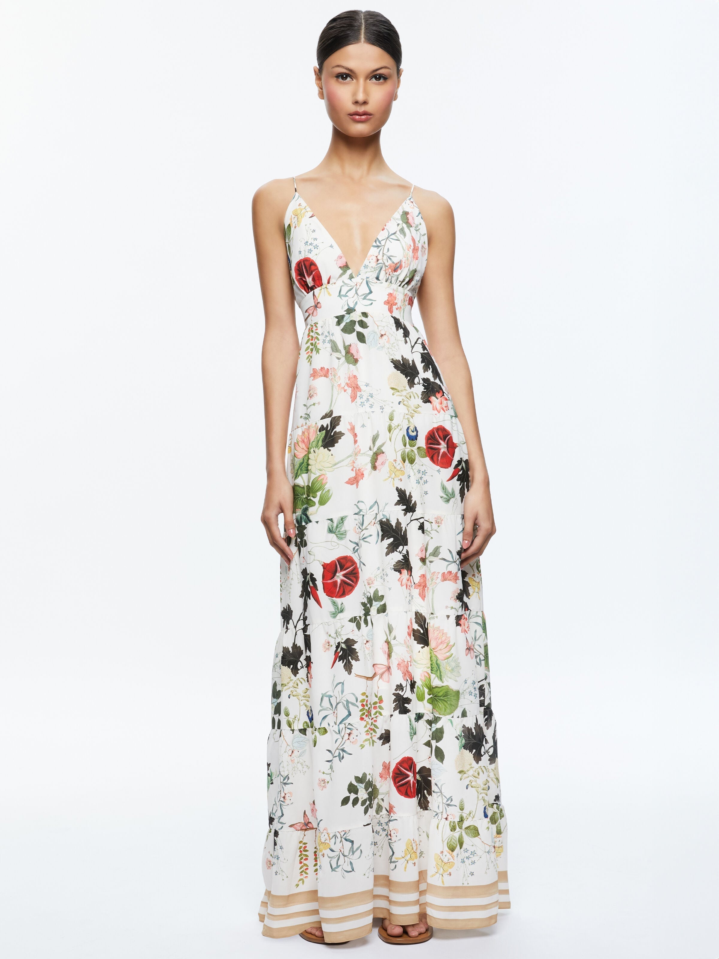 KAROLINA PANELED HALTER MAXI DRESS-BLUSH KISS VANILLA-ALICE + OLIVIA