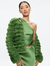 FAWN FAUX FUR JACKET-AVOCADO-ALICE + OLIVIA