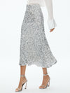 MAEVE SEQUIN KICK FLARE SLIP SKIRT-CHAMPAGNE/SILVER-ALICE + OLIVIA