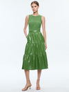 CHARA VGN SLVLSS TIERED MIDI DRESS-AVOCADO-ALICE + OLIVIA