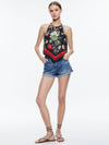 FRENCHIE HANDKERCHIEF HALTER TOP-ALICE + OLIVIA