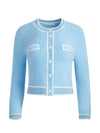 RHODA CRPD FITTED CARDIGAN-LEMON MERINGUE MULTI-ALICE + OLIVIA