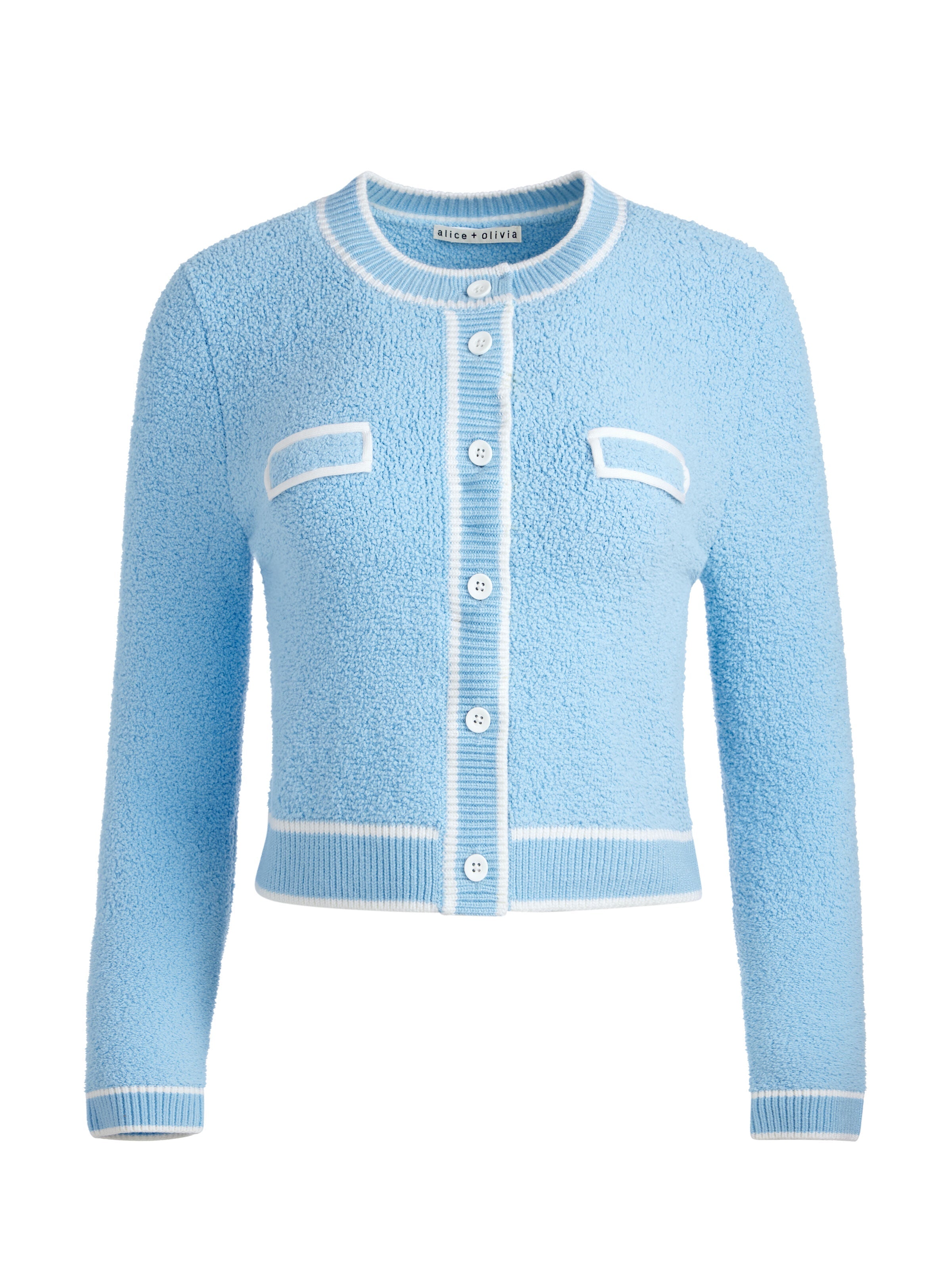 RHODA CRPD FITTED CARDIGAN-LEMON MERINGUE MULTI-ALICE + OLIVIA