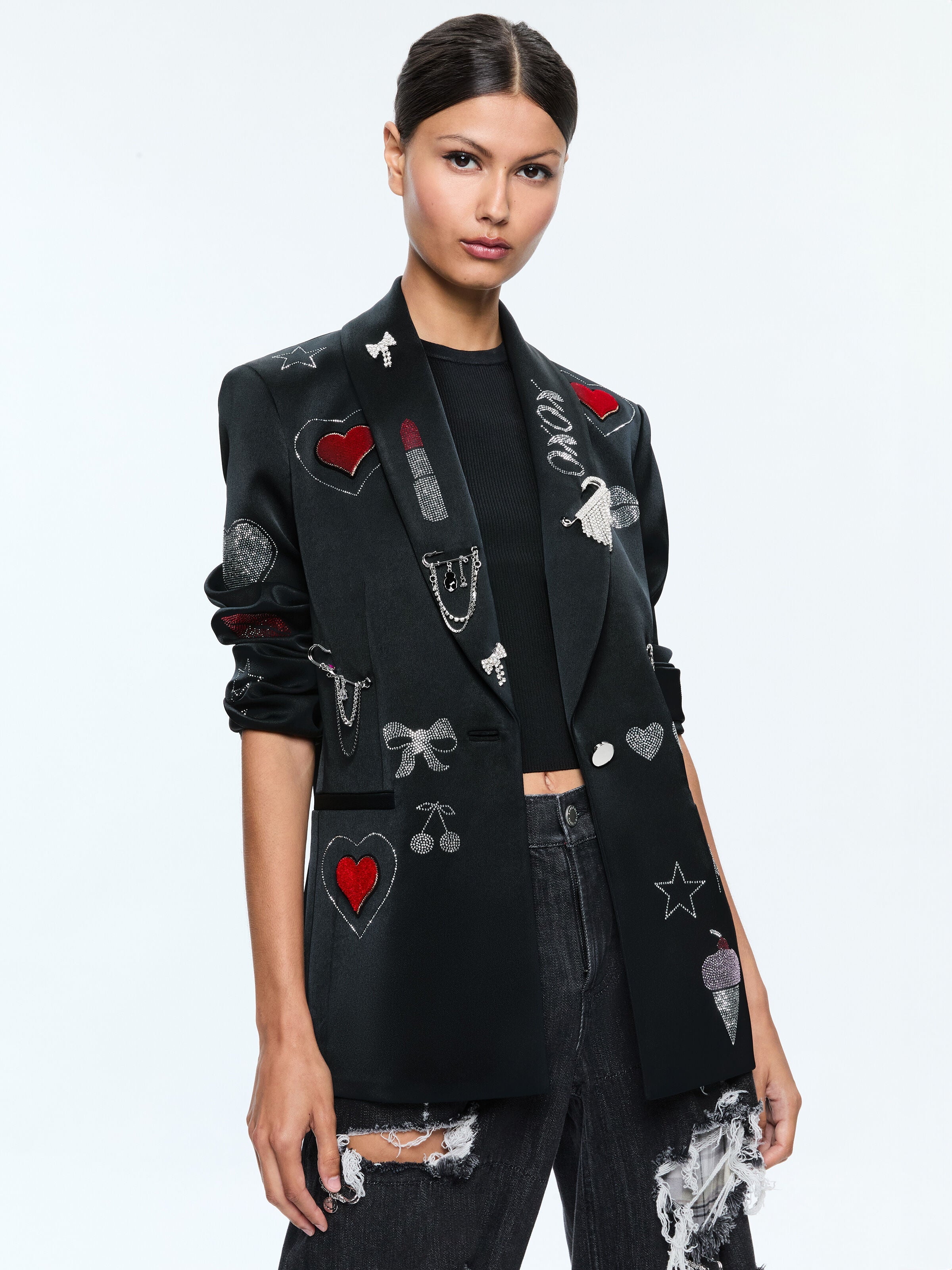IVAN EMBELLISHED BLAZER-ALICE + OLIVIA